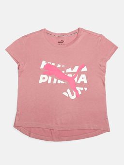 Puma - Modern Sports Logo Girls Pink T-Shirt