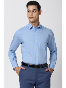 Peter England - Men Blue Full Sleeves Formal Shirt