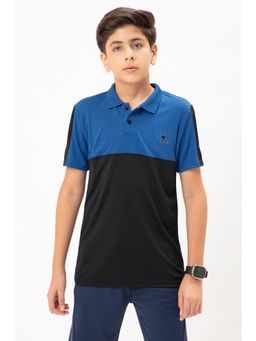 Technosport - Boys MATPIQ Colorblock Slim Fit Sports Polo T-shirt Blue