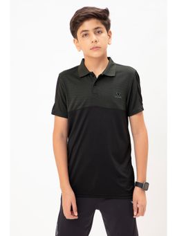 Technosport - Boys MATPIQ Colorblock Slim Fit Sports Polo T-shirt Olive