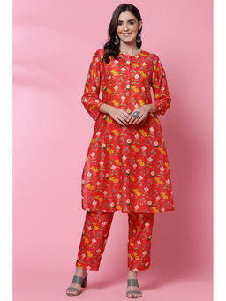 Biba - Red Relaxed Suit Set (Set of 2)