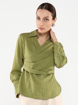 RAREISM - Women Olive Duna Regular Top