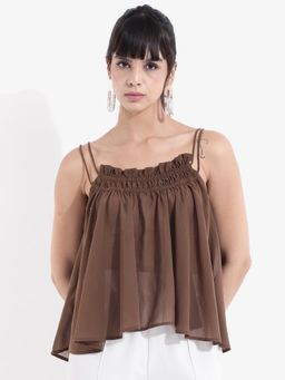 RAREISM - Women Brown Kuso Regular Top