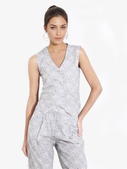 RAREISM - Women Light Grey Lavia Regular Top