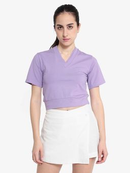 RAREISM - Women Light Purple Moonray Regular Crop Top