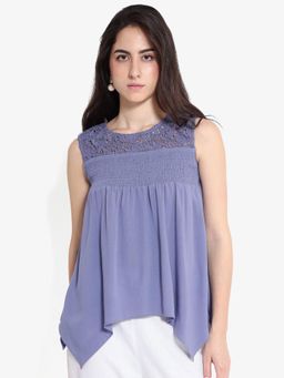 RAREISM - Women Lavender Mumia Regular Top