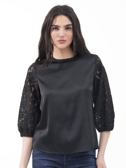 RAREISM - Women Black Norbury Regular Top