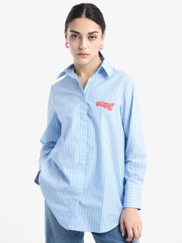RAREISM - Women Blue Rambla Regular Shirt