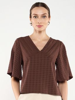RAREISM - Women Brown Tolah Regular Top