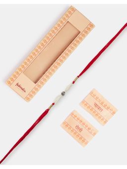 Fabindia - Women White Pearl Rakhi with Roli Chawal