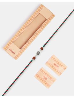 Fabindia - Women Silver Rudraksha Thread Rakhi with Roli Chawal