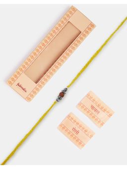 Fabindia - Women Silver Rudraksha Thread Rakhi with Roli Chawal