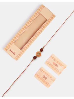 Fabindia - Women Multi-Color Rudraksha Thread Rakhi with Roli Chawal