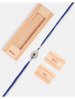 Fabindia - Women Blue Stone Thread Rakhi with Roli Chawal