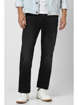 Van Heusen - Men Black Light Wash Regular Fit Jeans