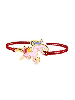 KuberBox - 18K Gold Enamelled, Animal Rakhi Cum Pendant