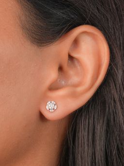Johori - Silver Floral Magic Studs Earrings