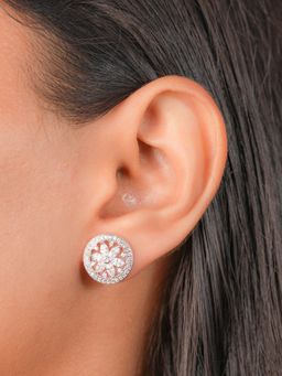 Johori - Silver Blossom Stud Earrings