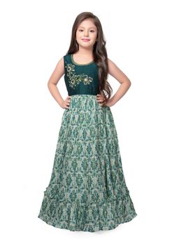 BETTY - Teal Colored Festive Gown