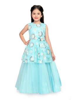 BETTY - Sky Blue Colored Party Gown