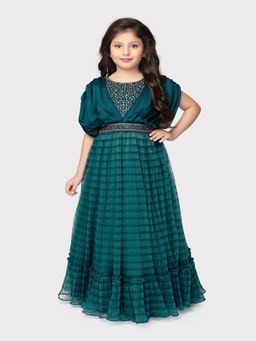BETTY - Teal Colored Festive Gown