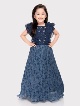 BETTY - Blue Colored Party Gown
