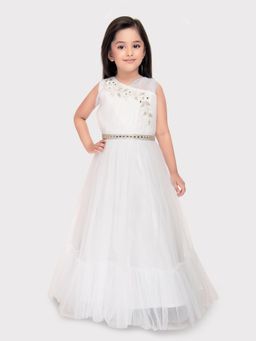 BETTY - White Colored Party Gown