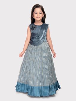 BETTY - Grey Colored Festive Gown