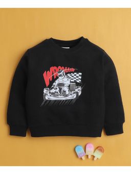 Bumzee - Black Boys Full Sleeves Cotton Sweatshirt (2-3 Years)