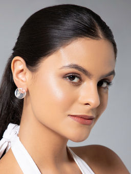 MAASHA - Women Multi-Color Botanical Resin Stud Earrings