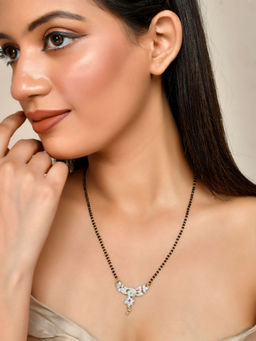 Silvermerc Designs - Multi-Color Floral Diamond Mangalsutra