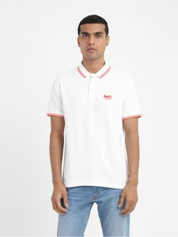 Levi's - Men White Solid Polo T-Shirt