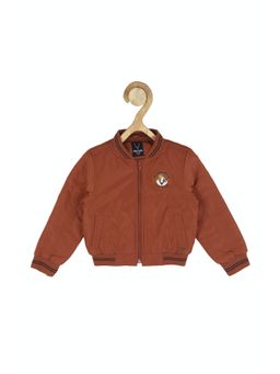 Allen Solly Junior - Boys Brown Solid Regular Fit Jacket