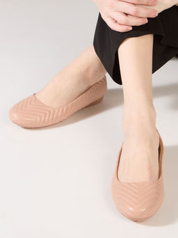 Inc.5 - Womens Peach Casual Solid Round Toe Flat Ballerina