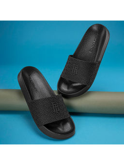 Red Tape - Men Solid Black Sliders