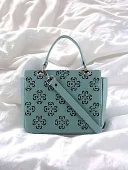 Toteteca - Flower Laser Cut Sling Bag-Green