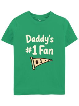 Zeezeezoo - Daddy'S #1 Fan Printed Cotton T-Shirt