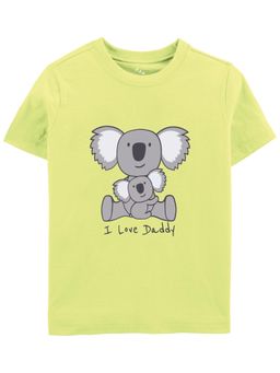 Zeezeezoo - I Love Daddy Printed Cotton T-Shirt