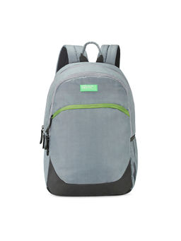 United Colors of Benetton - Pablo Unisex Polyester Laptop Bag - Grey & Black (15 Inch) (M)