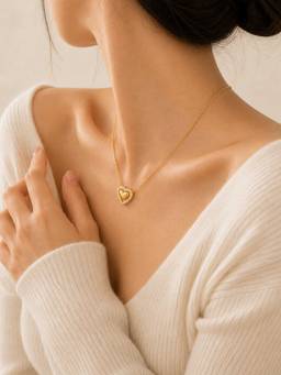 ZAISHA - White Stainless Steel 18K Gold Plated Necklace