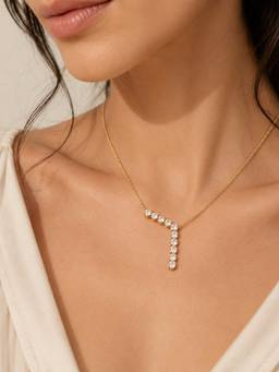 ZAISHA - White Stainless Steel 18K Gold Plated Necklace