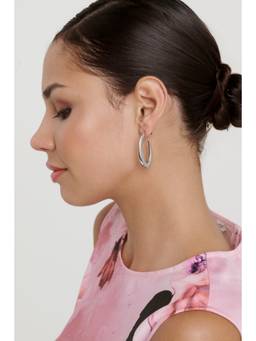 Ted Baker - Silver Brass Plated Pair Of Earrings