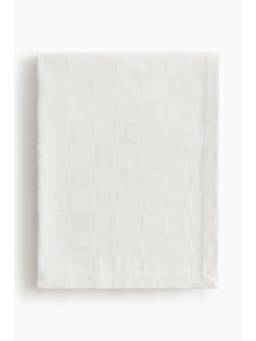 H&M - White Checked Cotton Tablecloth