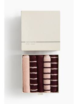 H&M - Red 5-Pack Cotton Terry Flannels Napkins