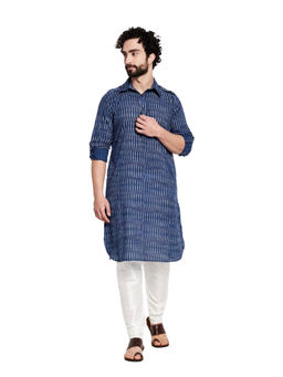 Fabindia - Cotton Printed Pathani Kurta With Cuff