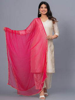 Stylum - Womens Solid Nazmeen Dupatta Pink