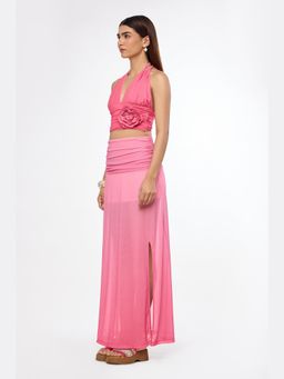 The Clothing Factory - Pink Ombre Sheer Maxi Skirt