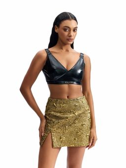 CILVR - Antique Gold Mini Skirt