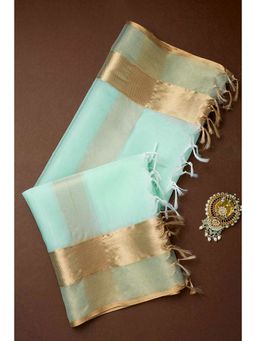 Soch - Women Sea Blue Zari Woven Dupatta