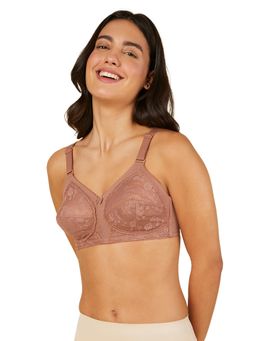 Triumph - Brown Solid Beginners Bra Cut and Sew Full Coverage Bra